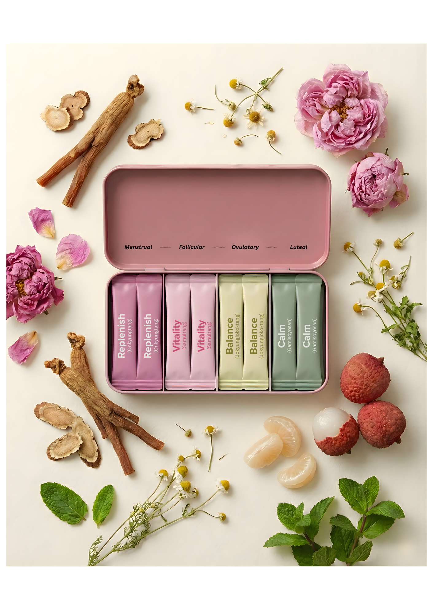 Cycle Sync Set \u2014 four color-coded powder sticks